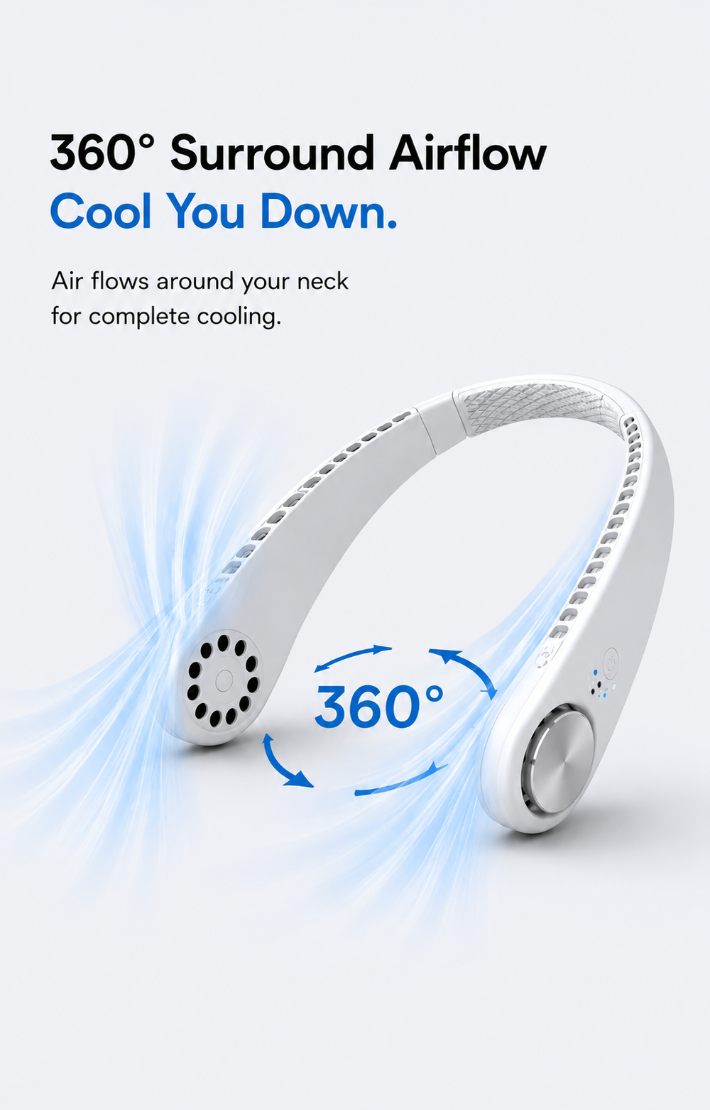 Brizé Portable Neck Fan – Hands-Free Bladeless Cooling