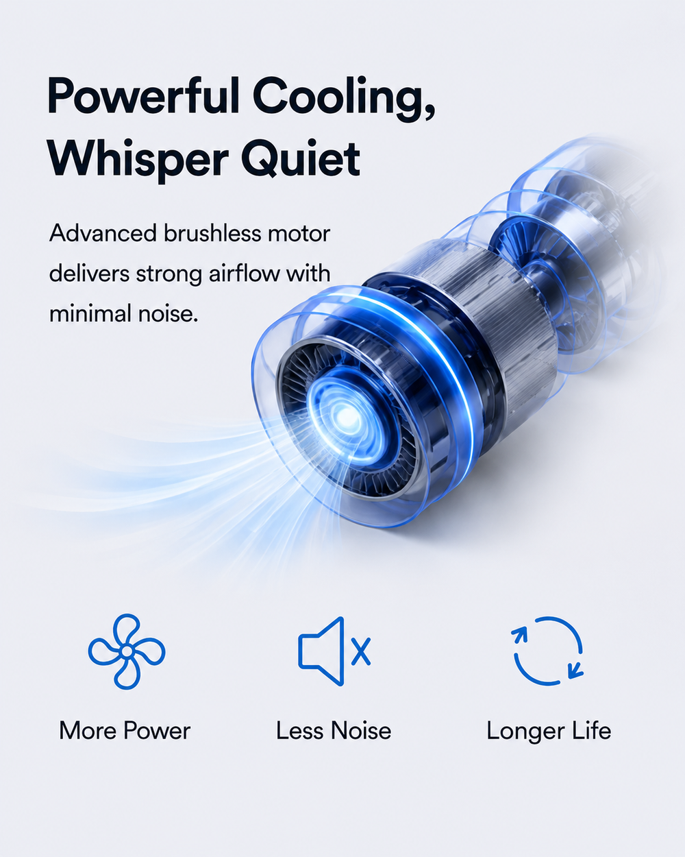 Brizé Portable Neck Fan – Hands-Free Bladeless Cooling