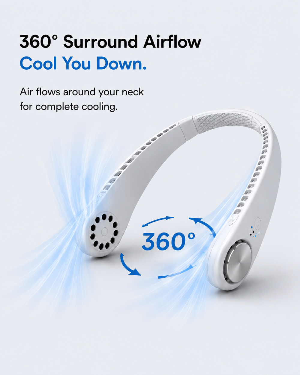 Brizé Portable Neck Fan – Hands-Free Bladeless Cooling